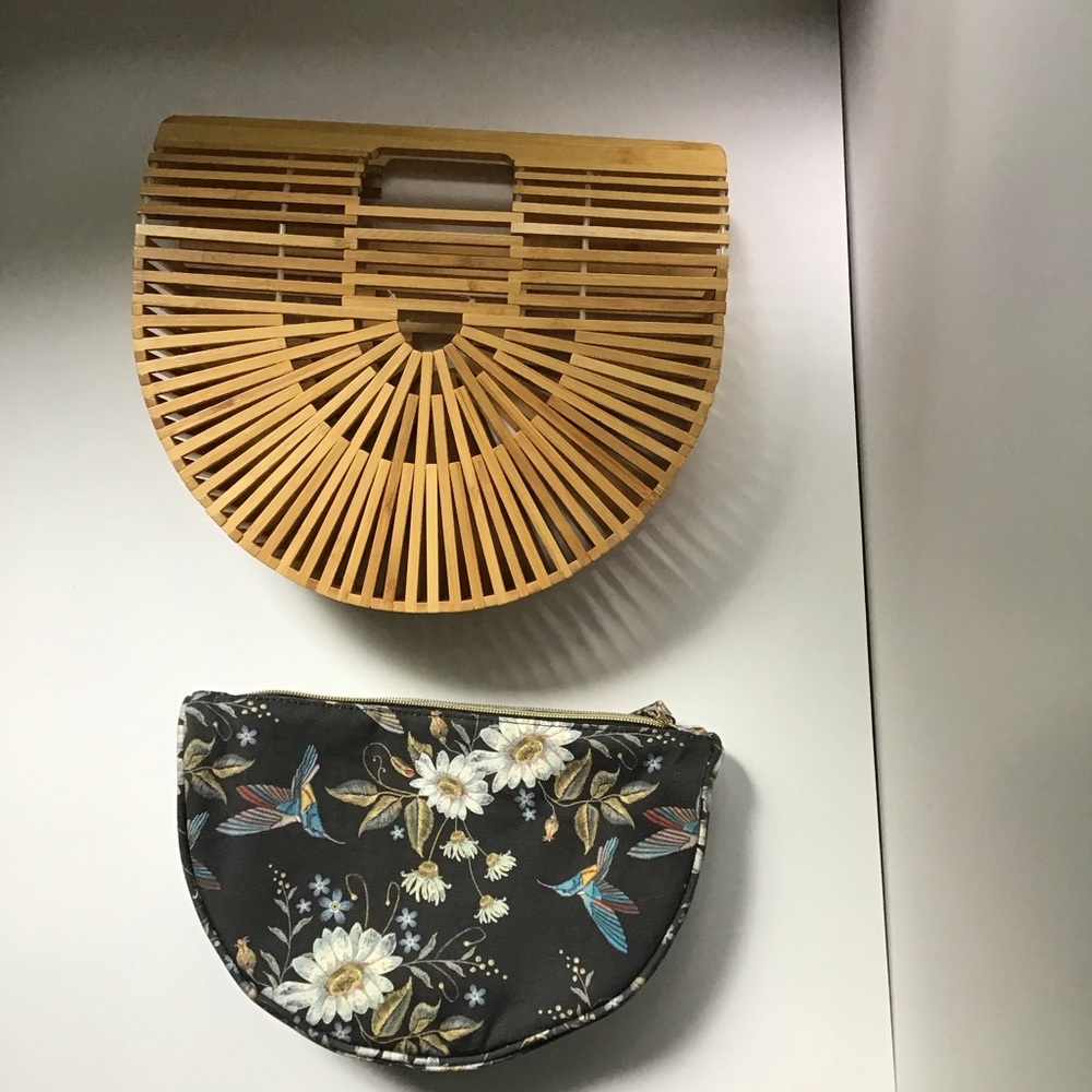 Bamboo BoHo (Cult Gaia Inspired) Summer Bag with fitted insert.